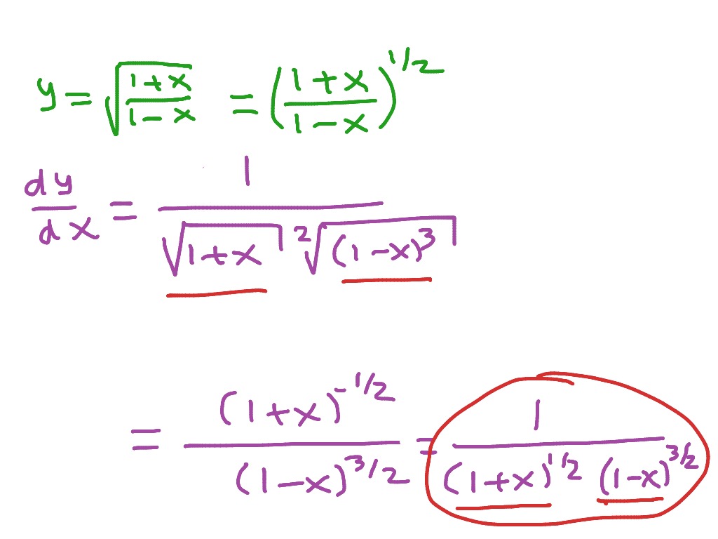 Exercise derivative 4 | Math, Calculus | ShowMe