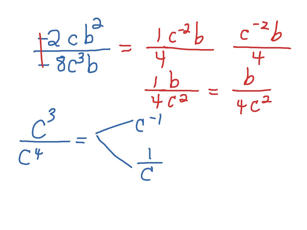 Simplifying Monomial Fractions | Algebra, Fractions | ShowMe