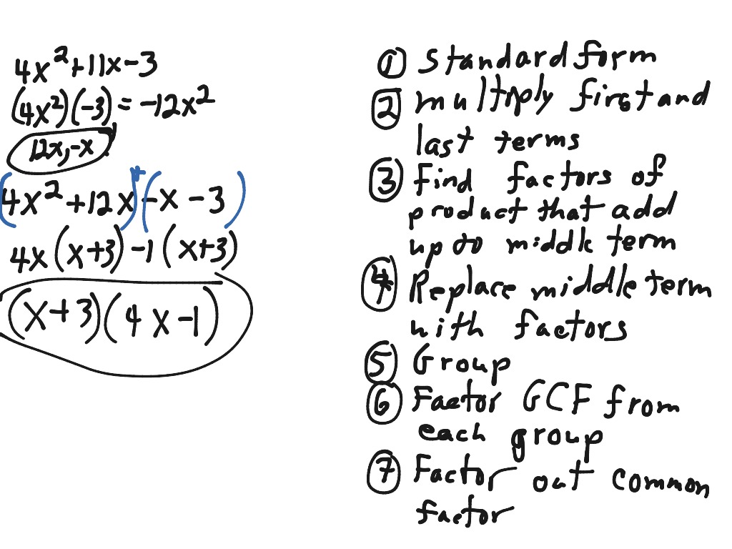 ShowMe - factoring completely polynomial with 4 terms